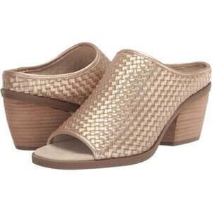 Bella Vita Alivia Women's Sandals 8M Champagne Mule 2" Block Heel NEW